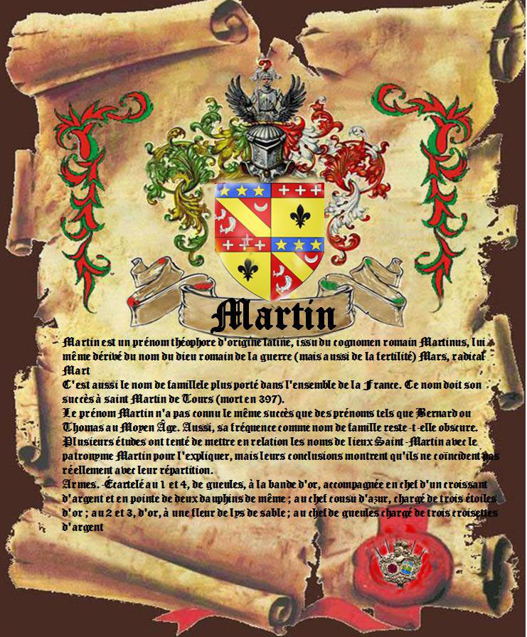 Escudo de Armas Frances de Martin